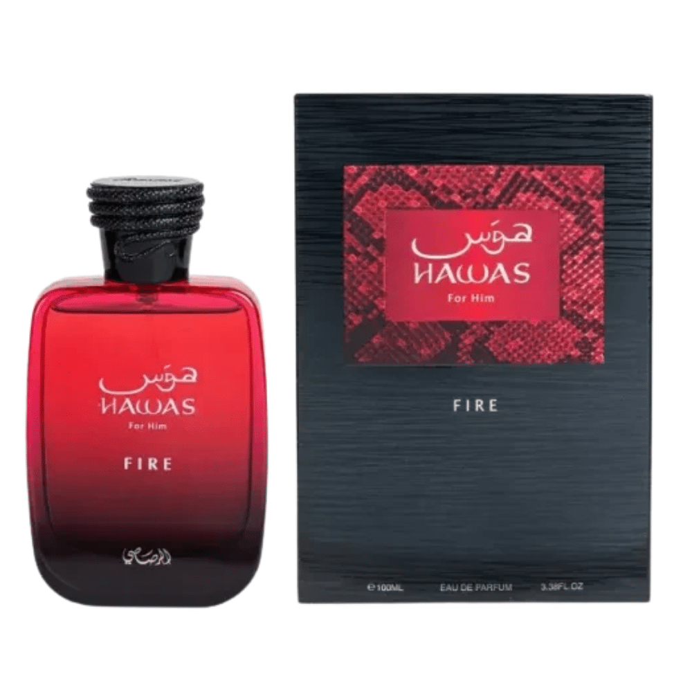 PERFUMES-2025-02-26T170527.349.png Perfume Arabe Rasasi Hawas Fire -100ml - EDP - Hombre - Imagen 1