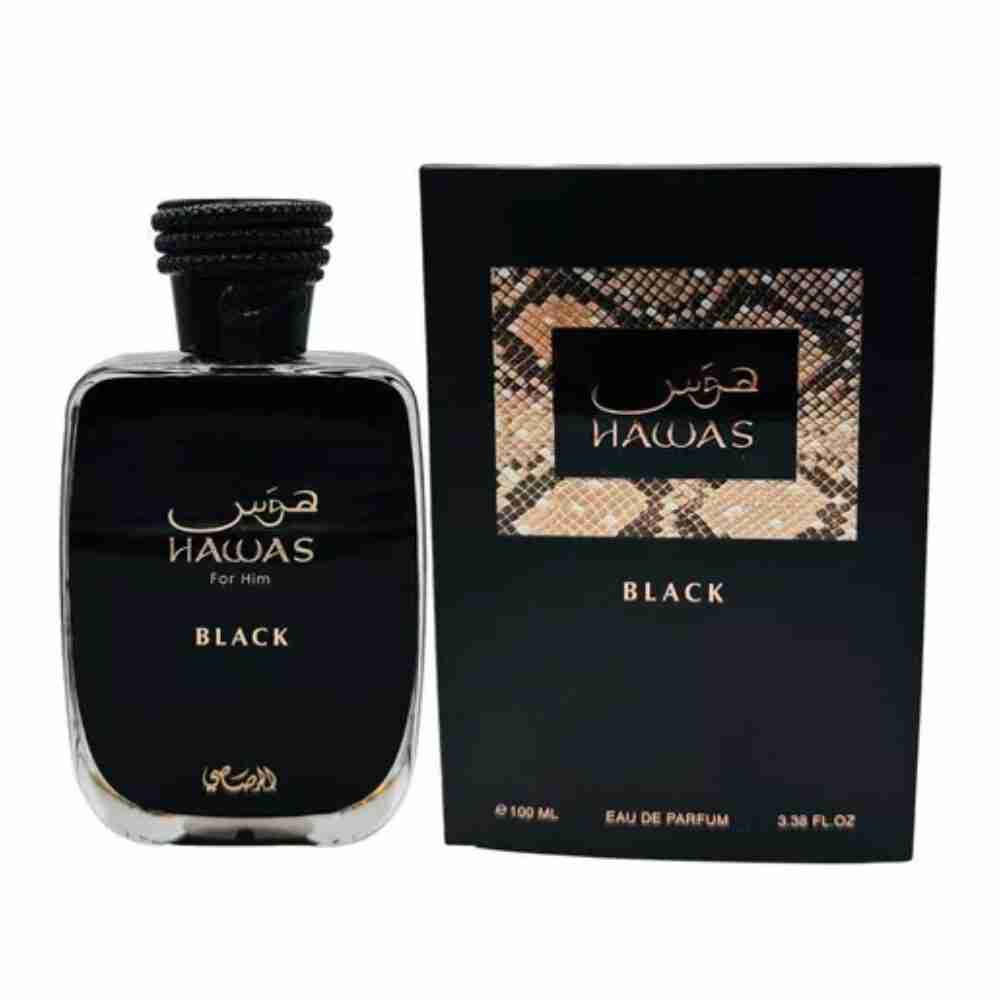 Pefumes-2024-10-09T152835.366.jpg Perfume Arabe Rasasi Hawas Black - 100 ml - EDP - Hombre - Imagen 1