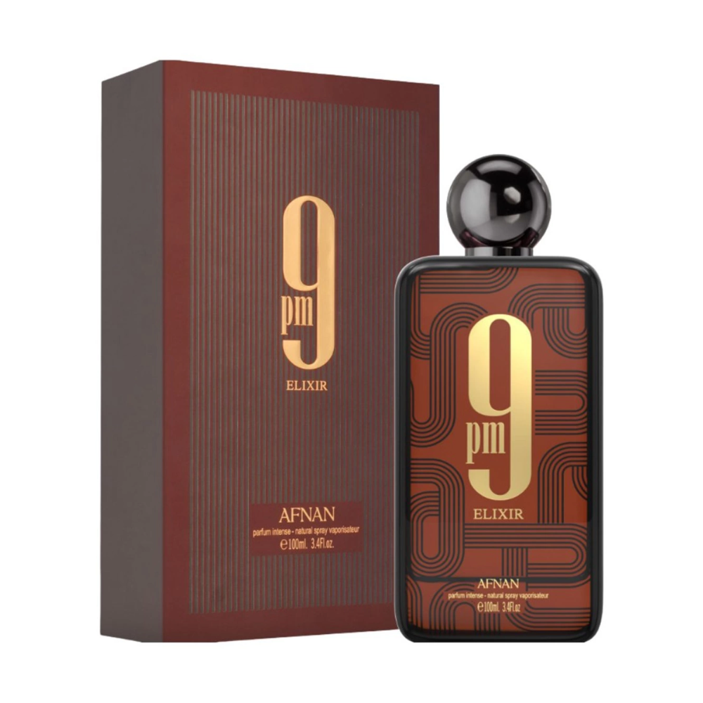 Diseno-sin-titulo-2025-08-22T120046.789.png Perfume Arabe Afnan 9pm Elixir -100 ml - Parfum Intense - Hombre - Imagen 1