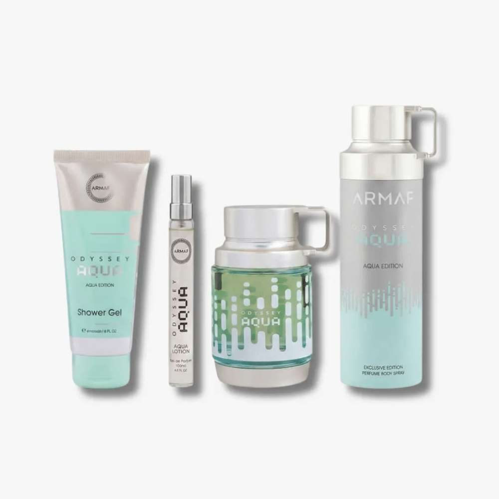 Estuche Armaf Odyssey Aqua Gift Set 4 Piezas EDT